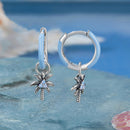 925 Sterling Silver Earrings with Nano Opal Stone and Enamel, Oxidized Finish-3