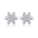 S925 Sterling Silver Earrings with CZ in Pavé Setting - 0.8*0.8cm for Women-1
