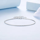 925 Sterling Silver Plated White Gold Adjustable Bracelet for Women-3