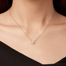 925 Sterling Silver 0.5 Carat Moissanite Necklace in White Gold Plating for Women-8