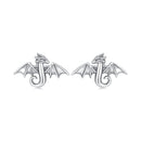 925 Sterling Silver Earrings with Oxidized Finish, 0.7*1.1cm-1