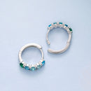 925 Sterling Silver Earrings with White Gold Plating and CZ for Women-4