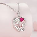 925 Sterling Silver Necklace with Pavé Setting CZ, 25x19mm Pendant, 400mm-450mm Length for Women-4