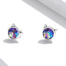 S925 Sterling Silver Resin Oxidized Silver Earrings-3