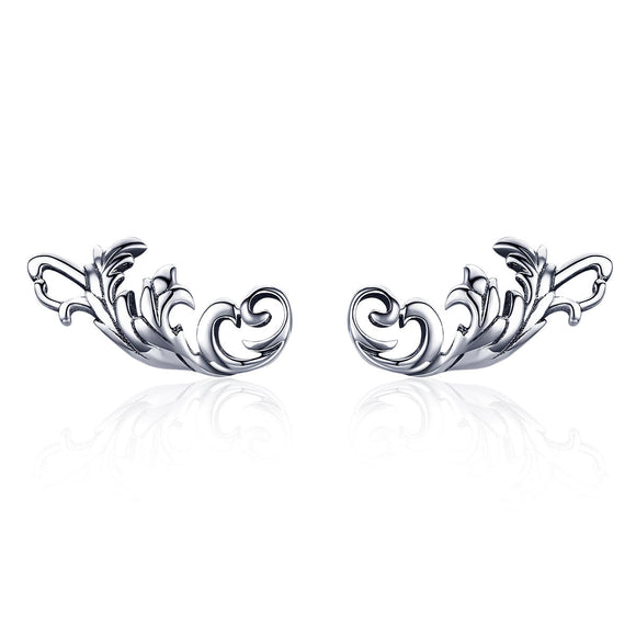 925 Sterling Silver Oxidized Silver Earrings for Women