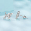 925 Sterling Silver Pavé Set CZ White Gold Plated Earrings for Women-4