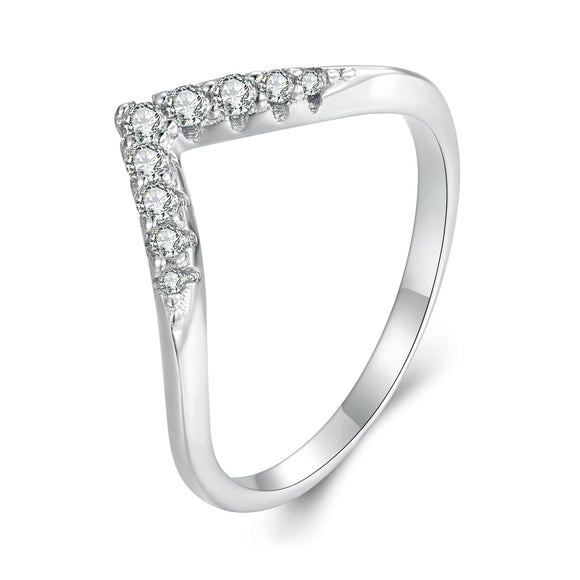 S925 Sterling Silver Moissanite 1.7mm Ring for Women - Size 6