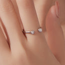 925 Sterling Silver Moissanite Ring Size E-5