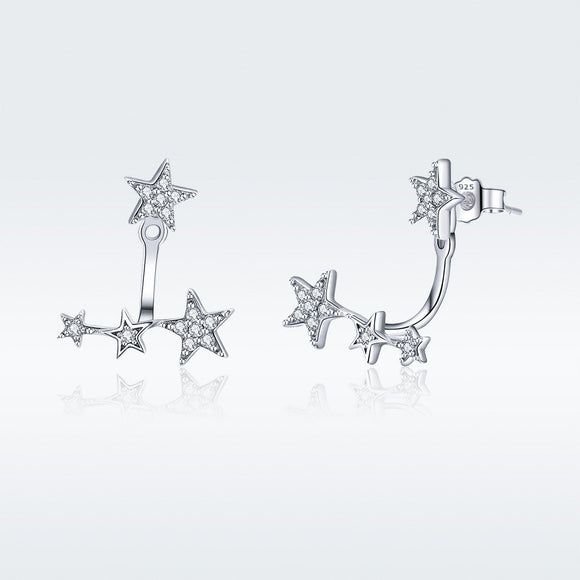 925 Sterling Silver Pavé Setting Earrings for Women