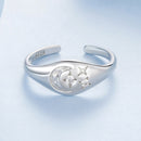 925 Sterling Silver Pavé White Gold Plated CZ Rings - Width 0.2-0.8cm-3