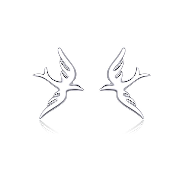 925 Sterling Silver Earrings 0.7*1.2cm for Women