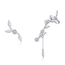 925 Sterling Silver Earrings with Platinum Plating and CZ for Women-1