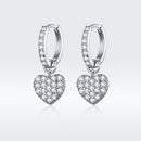 925 Sterling Silver CZ Pavé Setting Earrings for Women-4