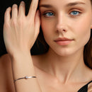 925 Sterling Silver Moissanite 0.50 Carat Bracelet with Pavé Setting and White Gold Plating for Women-5