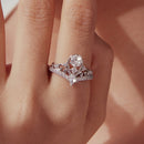 925 Sterling Silver 0.5 Carat Moissanite Ring in Size 6 for Women-7