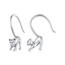 S925 Oxidized Silver Earrings 17x3mm for Women-2