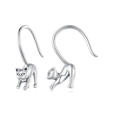 S925 Oxidized Silver Earrings 17x3mm for Women - 0