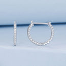 925 Sterling Silver Earrings with Pave Setting CZ in White Gold for Women-7