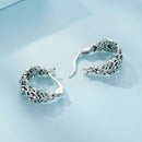925 Sterling Silver Earrings with Pavé Setting CZ-5