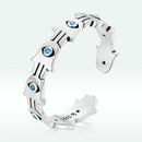 S925 Sterling Silver Pavé Setting CZ Oxidized Silver Ring-2
