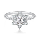 925 Sterling Silver White Gold Plated Ring with Pavé Set CZ, Size 6.0-2