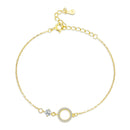 925 Sterling Silver Adjustable Bracelet with Pavé Set CZ for Women-1