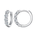 925 Sterling Silver Moissanite 0.1 Carat Platinum Plated Earrings for Women-2