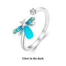 925 Sterling Silver White Gold Plated Enamel Pavé Setting CZ Ring-5