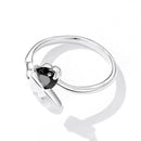 925 Sterling Silver Oxidized Pavé Setting CZ Ring-5