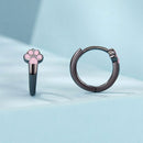 925 Sterling Silver Earrings with Black Gold Plating and Enamel Finish-3