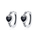 925 Sterling Silver Oxidized Enamel Earrings for Women - 1.2*0.5 cm-2