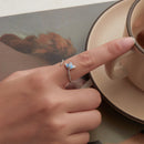 925 Sterling Silver Manta Ray Ring with Pavé Setting CZ for Women-5