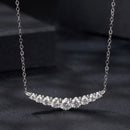 925 Sterling Silver 38+5cm White Gold Plated Moissanite Necklace for Women-4