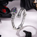 925 Sterling Silver Ring with Heart Design, 0.55cm Heart Size, Women’s Jewelry-2