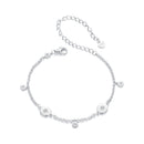 925 Sterling Silver & Plated White Gold CZ Bracelet-2