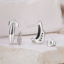 925 Sterling Silver Earrings with Pavé Setting CZ-2