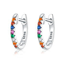 S925 Sterling Silver Earrings with CZ Pave Setting-4