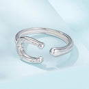925 Sterling Silver & White Gold Plated Pavé CZ Ring-3