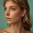 925 Sterling Silver Earrings with Pavé Setting CZ-7