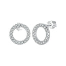925 Sterling Silver 10mm Moissanite Earrings for Women-1