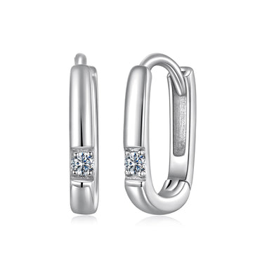 925 Sterling Silver Moissanite 0.16 ct Stud Earrings for Women