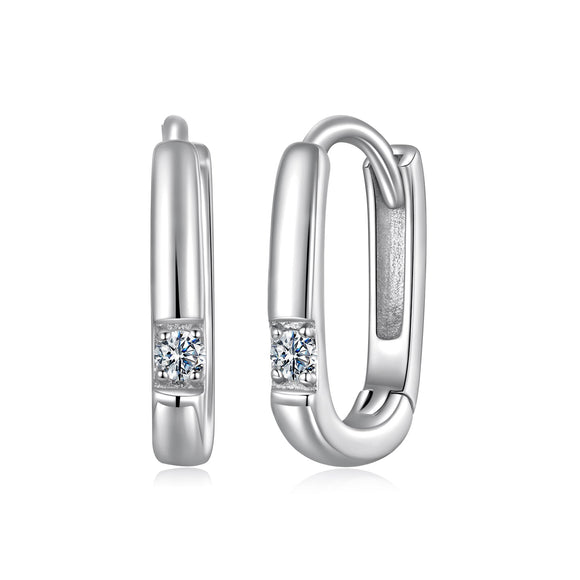 925 Sterling Silver Moissanite 0.16 ct Stud Earrings for Women