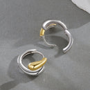 925 Sterling Silver & Plated Gold & Plated White Gold Earrings-4