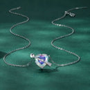 S925 Sterling Silver Adjustable Necklace with CZ Pendant for Women-4