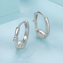 925 Sterling Silver Plated White Gold Hoop Earrings for Women-3