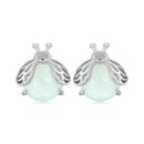 925 Sterling Silver Luminous Stone Earrings-4