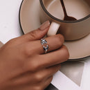 925 Sterling Silver Enamel Process Pavé Setting CZ Ring for Women-7