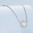 925 Sterling Silver Necklace with Pavé Setting CZ - Length 400+50mm - Women-3