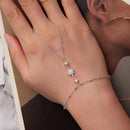 925 Sterling Silver White Gold Plated CZ Bracelet 15+6cm for Women-4