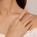 925 Sterling Silver Plated Platinum Ring with Pavé Setting for Men-5